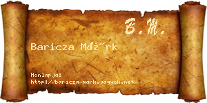 Baricza Márk névjegykártya