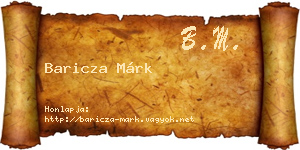 Baricza Márk névjegykártya
